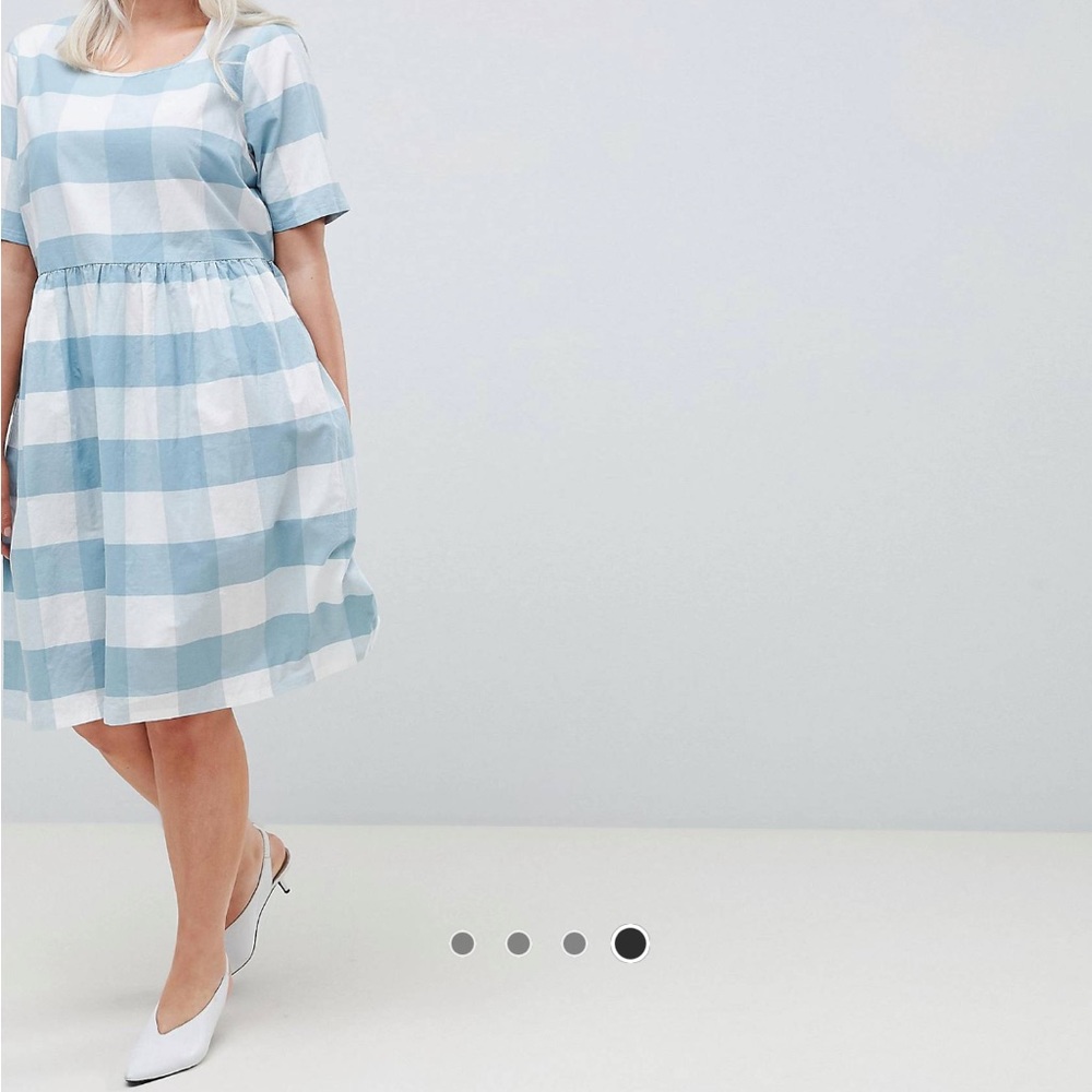 Junarose Checked Gingham Skater Dress